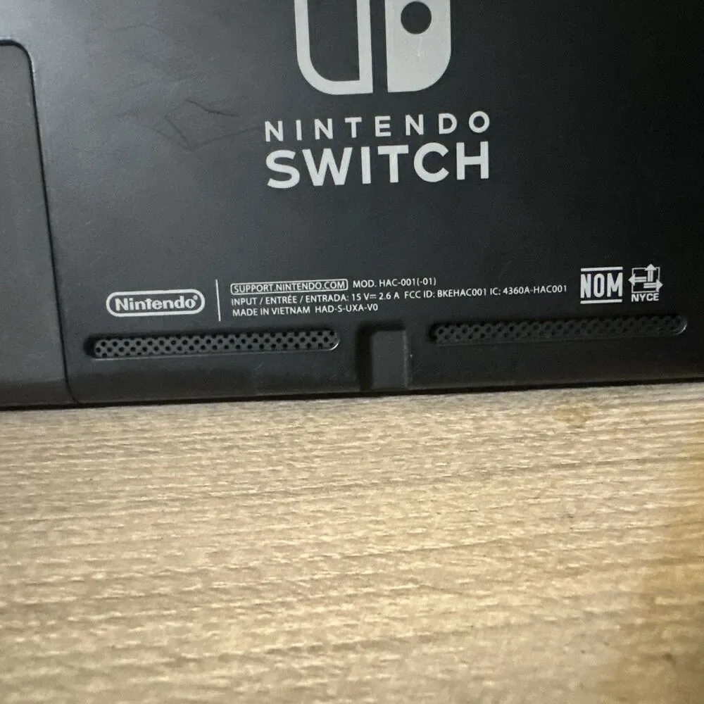 Nintendo Switch HAC-001(-01) 32GB Neon Red Blue Joy-Con Tested Working Reset